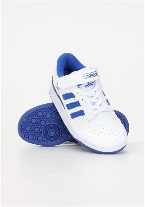 Forum Low white and blue sports sneakers for boys and girls ADIDAS ORIGINALS | FY7978.